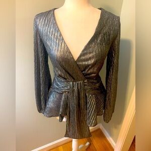 Envy silver Metallic cocktail top, size S